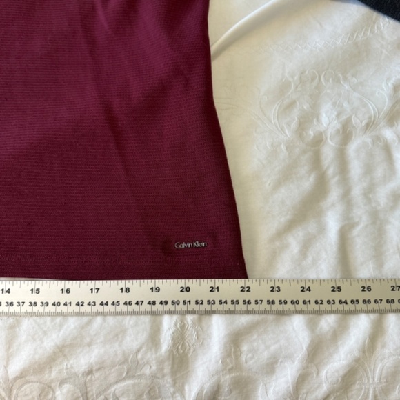 Calvin Klein Men's Burgundy Shawl Collar‎ Long Sleeve Sweatshirt Size Large - Picture 14 of 16